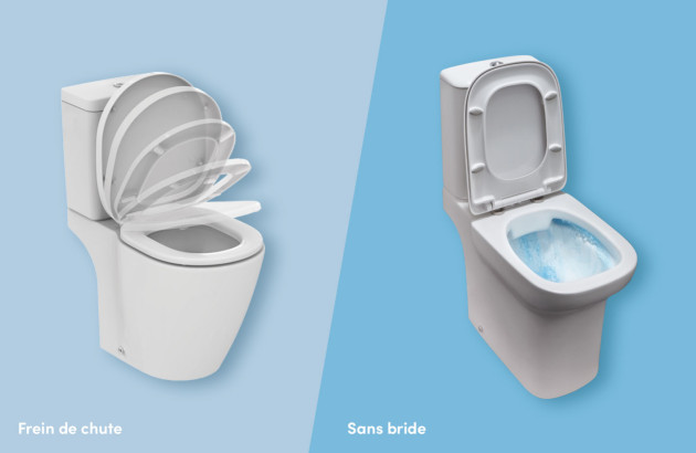Visuel WC avec frein de chute et WC sans bride