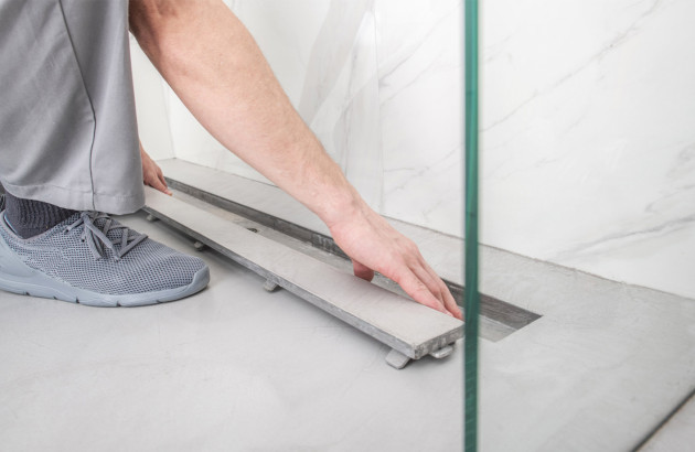 Bonde de douche horizontale extra plate facile à monter, design