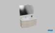 Meuble de salle de bains Elio d'Ambiance Bain, largeur 120 cm, coloris cedre
