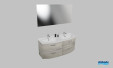Meuble de salle de bains Elio d'Ambiance Bain, largeur 140 cm, coloris inari