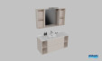 Meuble de salle de bains Open d'Ambiance Bain, largeur 120 cm, coloris cashmere