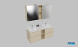 Meuble de salle de bains Open d'Ambiance Bain, largeur 140 cm, coloris quercy