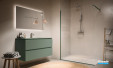 Paroi de douche One Color finition Vert sauge de la marque Ronal