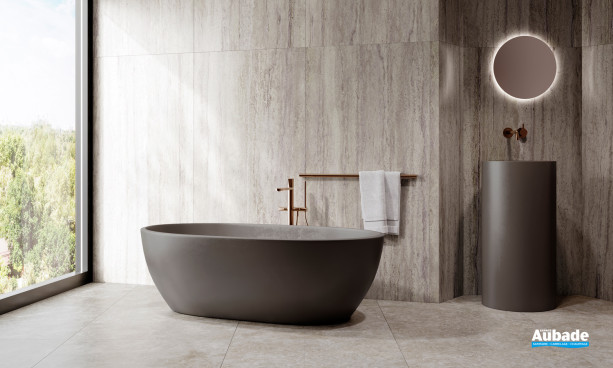 Collection Travertino par Tau Ceramica en coloris Silver