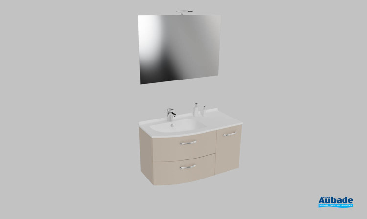 Meuble de salle de bains Elio d'Ambiance Bain, largeur 106 cm, coloris cashmere