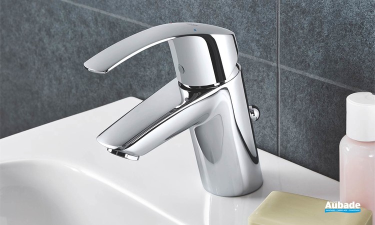 Mitigeur lavabo EUROSMART GROHE cartouche SilkMove® ES 32926002 - taille S  - bec bas - chrome