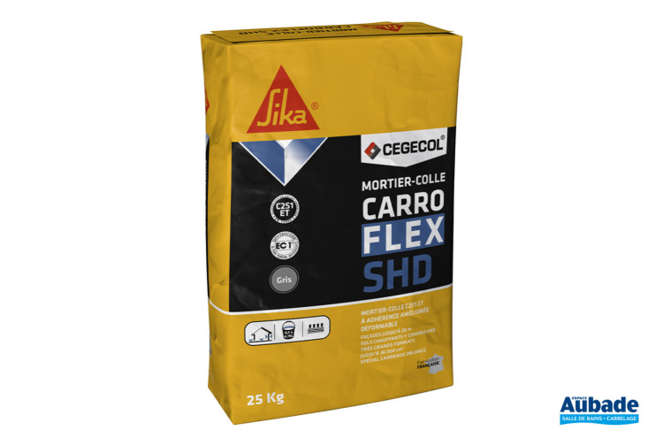 Mortier-colle Carroflex SHD de Sika 