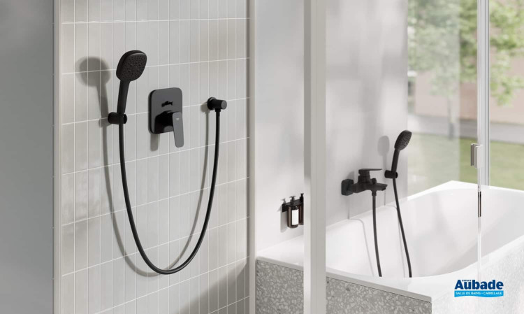 Mitigeur encastré pour douche, 2 sorties Cubeo Matt Black de Grohe