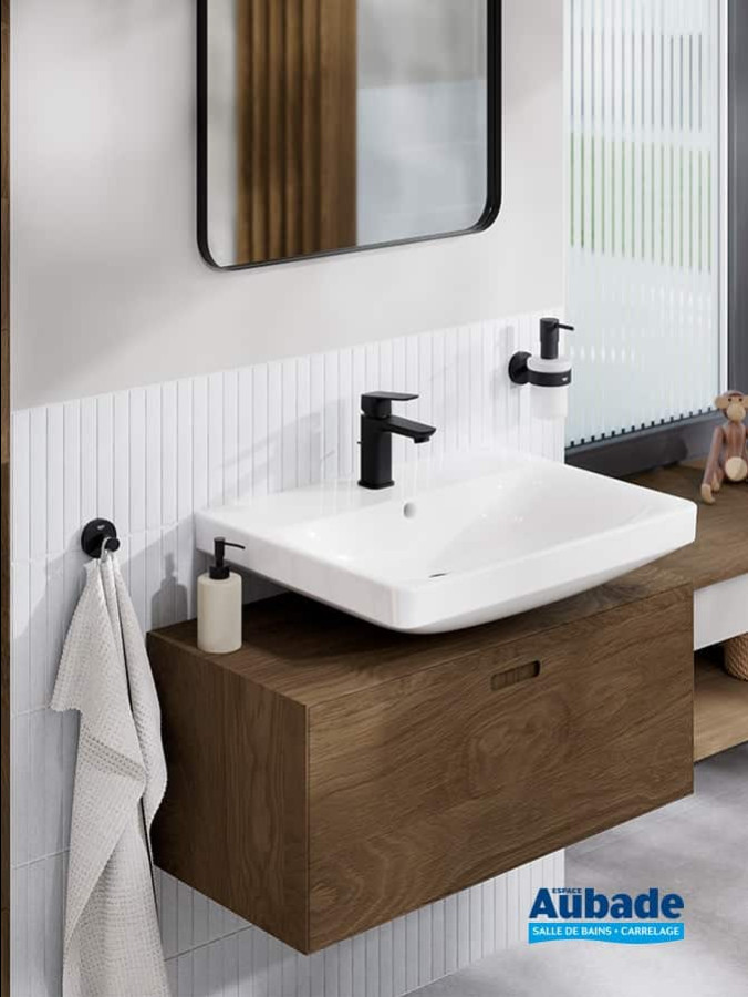 Mitigeur lavabo Cubeo Matt Black Taille S de Grohe