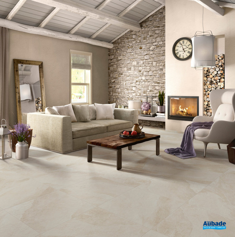 Carrelage Aston par Villeroy & Boch format 60 x 60 cm en coloris Creme