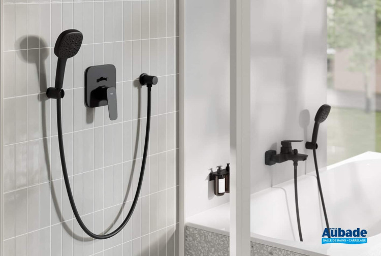 Mitigeur encastré pour douche, 2 sorties Cubeo Matt Black de Grohe