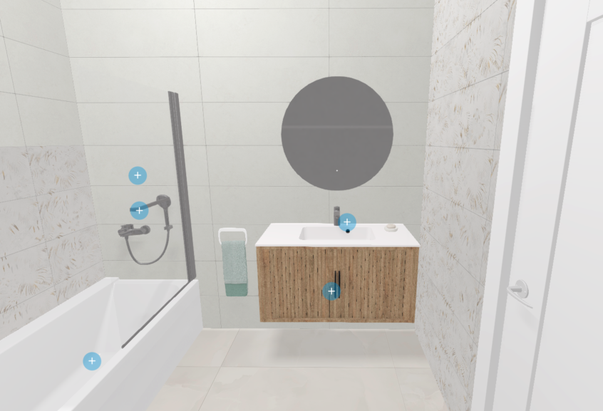 Meuble de salle de bains Nagoya de Lido, largeur 100 cm et coloris bois clair