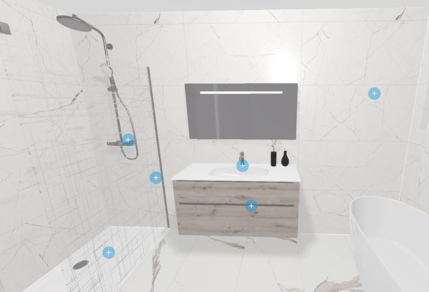 Meuble de salle de bains Style II de Burgbad, largeur 120 cm et coloris chêne argenté