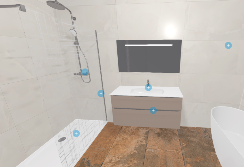 Meuble de salle de bains Style II de Burgbad, largeur 120 cm et coloris roseau