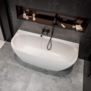 Baignoire monobloc en acrylique iSensi de la marque Hoesch by Leda