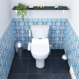 Broyeur WC Compact, avec option lave-mains, blanc Réf W30SLLSRC0G16 - LA  CENTRALE PRO