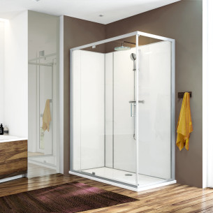 Cabine de douche intégrale, Ibiza Schulte, 120 x 80 cm, ouverture