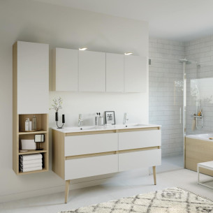 meuble salle de bain delphy intuitive140 blanc ultra de Delpha
