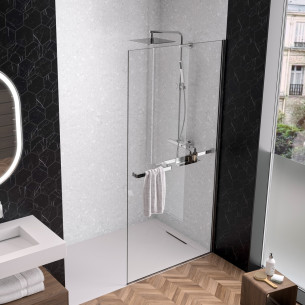 Paroi de douche Solo Kobra finition chromé de la marque Kinedo