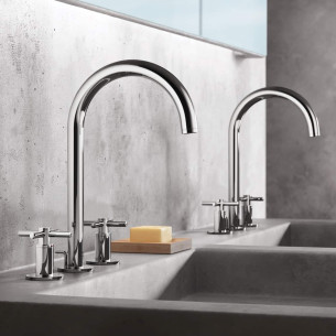 Mélangeur lavabo Atrio taille L croisillons finition Chromé de Grohe Spa