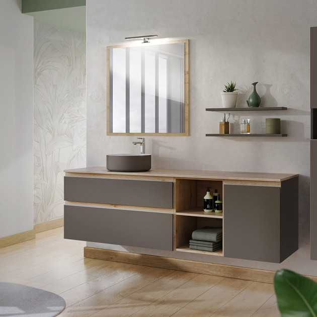 Meuble Bella Vista de Decotec, 160 cm et coloris taupe