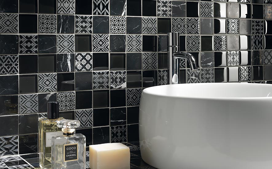 Mosaique de verre carrelage sol ou mur salle de bains et cuisine